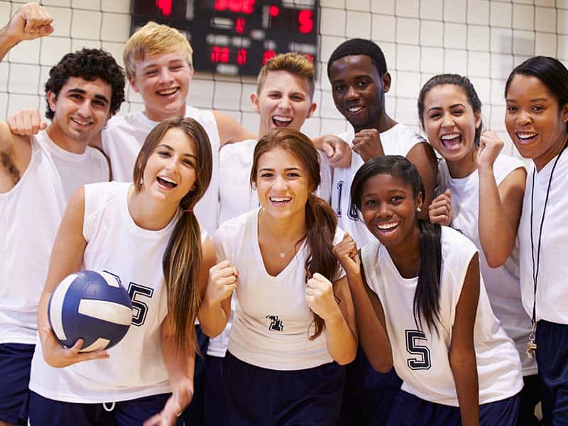 Sports Fundraising With Co Ed Volleyball Players