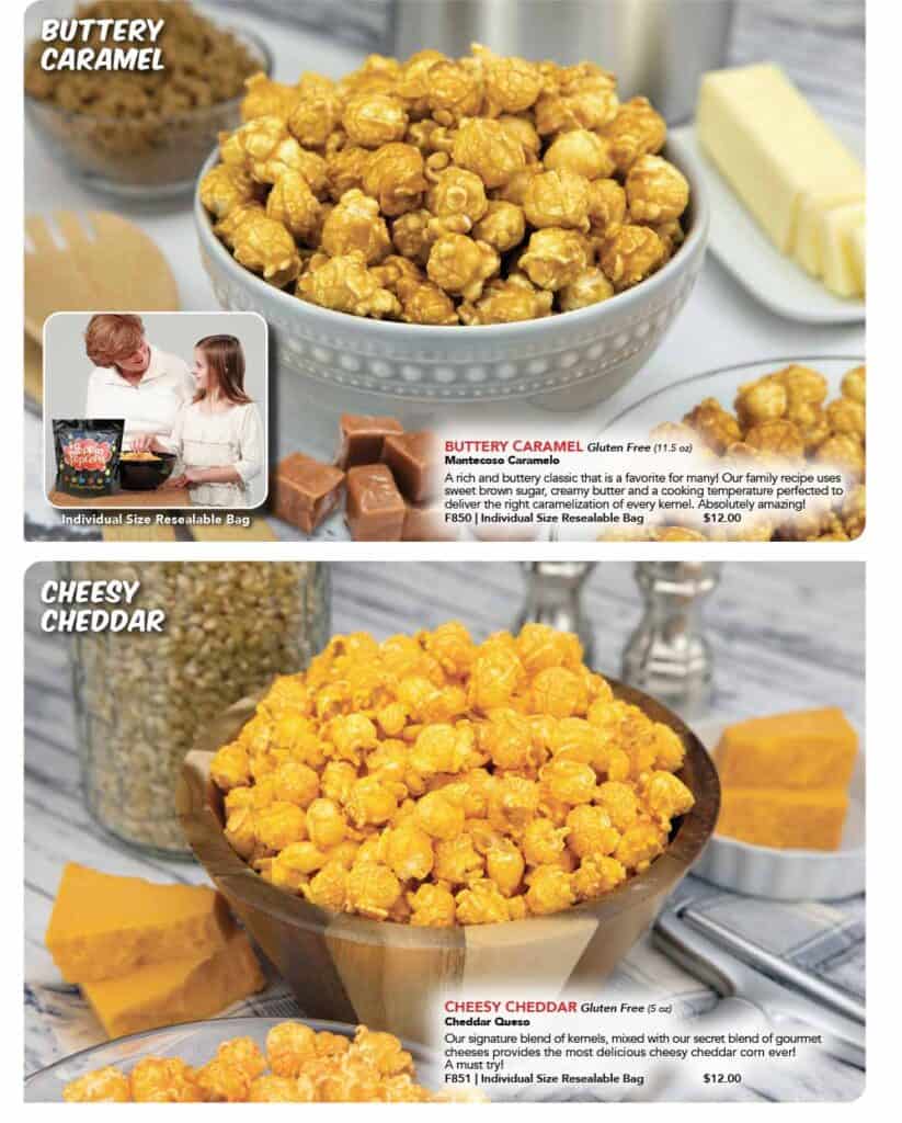 Boost your organization's fundraising potential with our vibrant Poppin Popcorn Fundraiser catalog! This well-crafted brochure features two enticing bowls of our irresistible popcorn alongside a delicious bowl of butter, beautifully highlighting the simplicity and delight of our products. Ideal for schools and institutions aiming to raise funds, this captivating resource can help you reach your fundraising goals effortlessly. Choose Poppin Popcorn; make money raising fun!
