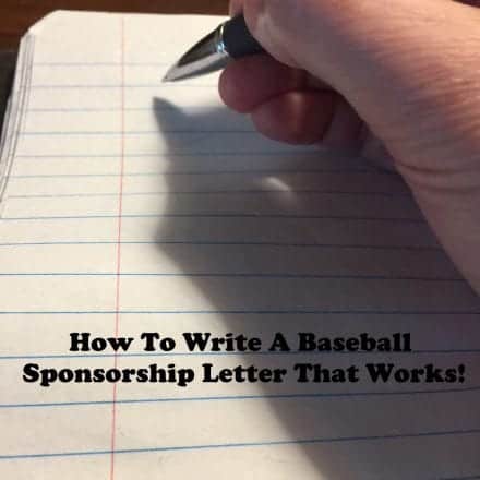 Baseball Sponsorship Letter
