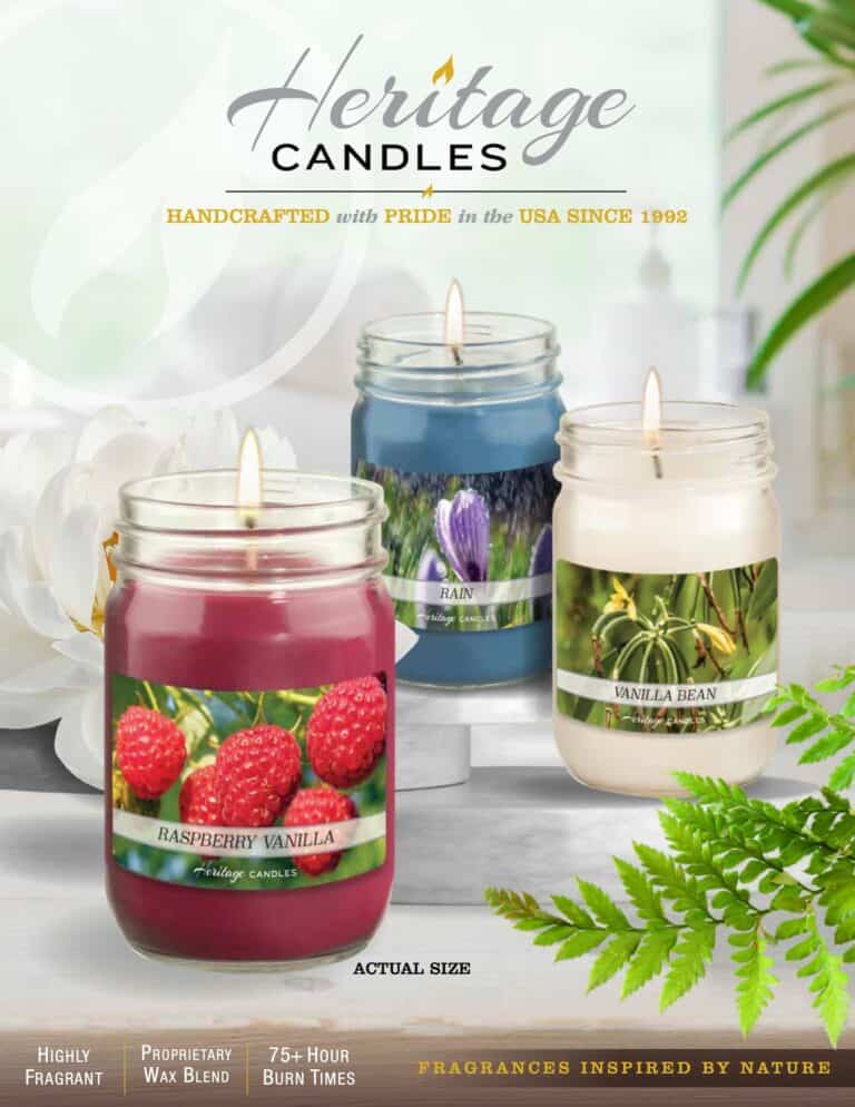 Heritage Candles fundraising catalog for spring 2024. Page 1.
