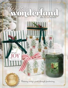 Create your very own Winter Wonderland! Delight supporters with our festive fundraising catalog featuring beautifully wrapped gifts in charming pine and tree designs, all displayed next to a glowing “Balsam & Cedar” Yankee Candle. Ignite the spirit of the season and help your school or organization reach its goals with our holiday favorites—perfect for gifting, decorating, and raising funds!.