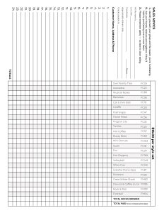 Fundraising order form featuring sock styles; includes fields for supporter info, item codes, quantities, totals, and design grid.