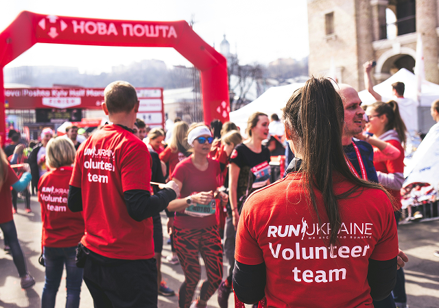 Volunteer team at a fundraising event